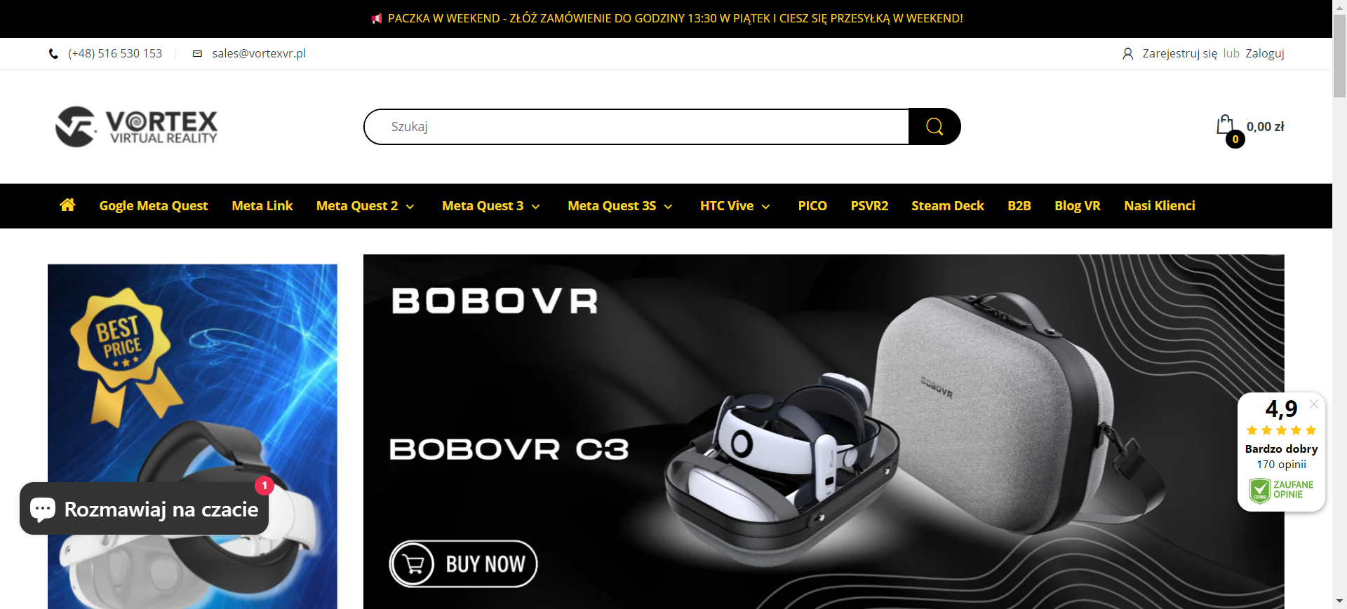 Vortex VR Poland - Shopify Store